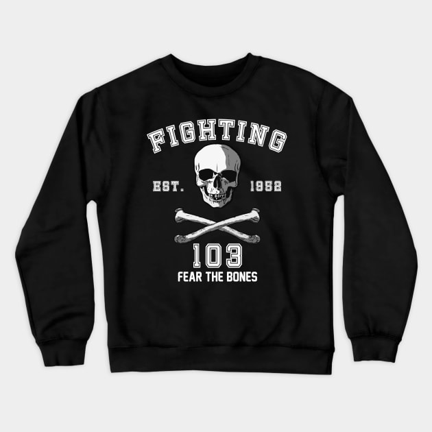 Fighting 103 Jolly Rogers Crewneck Sweatshirt by SimonBreeze